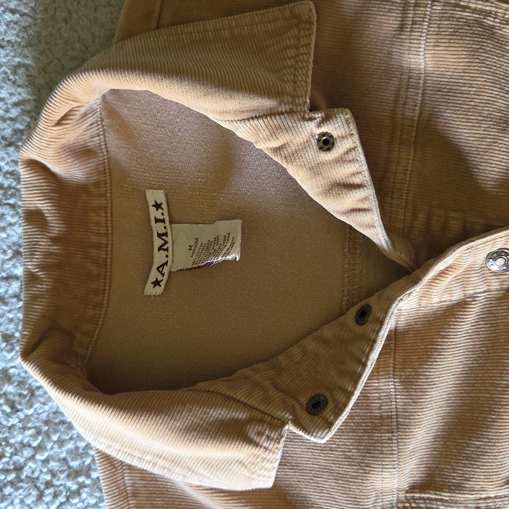 Vintage Y2K Western Cropped Contoured Corduroy Snap Button Mock Neck Jacket - Picture 6 of 13
